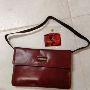 Burgundy Leather Crossbody Bag